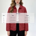 thumbnail image 4 of Byworldtasic Womens Lightweight Quilted Jacket Fall Button Down Puffer Jackets Loose Fit Stand Collar Warm Coats, 4 of 5