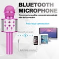 thumbnail image 2 of Juguetes divertidos para niñas, micrófono de Karaoke de mano, regalos de cumpleaños para niños y niñas, micrófono inalámbrico bluetooth Nueva luz LED de alta gama (Rosa), 2 of 5