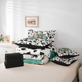 thumbnail image 6 of meiyoeat Western Leopard Monogram B 7 Pieces Full Size Bedding Sets For Boys,Cow Print Initial Art Full Size Bed in a Bag,Black Reversible, 6 of 7