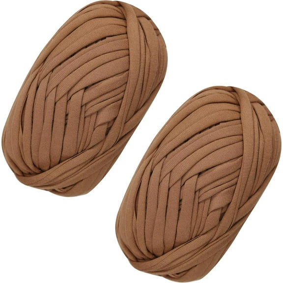 T-Shirt Yarn Elastic Fabric Crochet Cloth Yarn for DIY Knitting, Spaghetti Yarn Thick Knitting Yarn for Hand DIY Bag Blanket Cushion Crocheting Projects,Home Decor