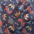 thumbnail image 3 of Dinosaur Tulle Curtains with Rod Pocket, 3 Different Cartoon Dinosaurs Funny Expressions and Bones Theme, Sheer Drape for Wedding Party 2 Panels, 7 Sizes, Navy Blue Orange Red, by Ambesonne, 3 of 3