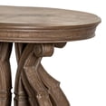 thumbnail image 2 of Gia Side End Table- 27 Inch Round Top- Carved Details- Brown Solid Wood, 2 of 5