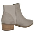thumbnail image 3 of CityClassified Women Ankle Boots Elastic Sides Slip-On Booties Block Heel Pointed Toe JOCELYN-S Taupe Beige 9, 3 of 3