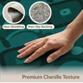 thumbnail image 6 of ODIKA 4'x6' Teal Green Geometric Diamond Medallion Washable Area Rug Abstract Curved Motifs with Scattered Dots for Bedroom, Reading Nook, Pet Friendly & Non-Shedding, 6 of 7