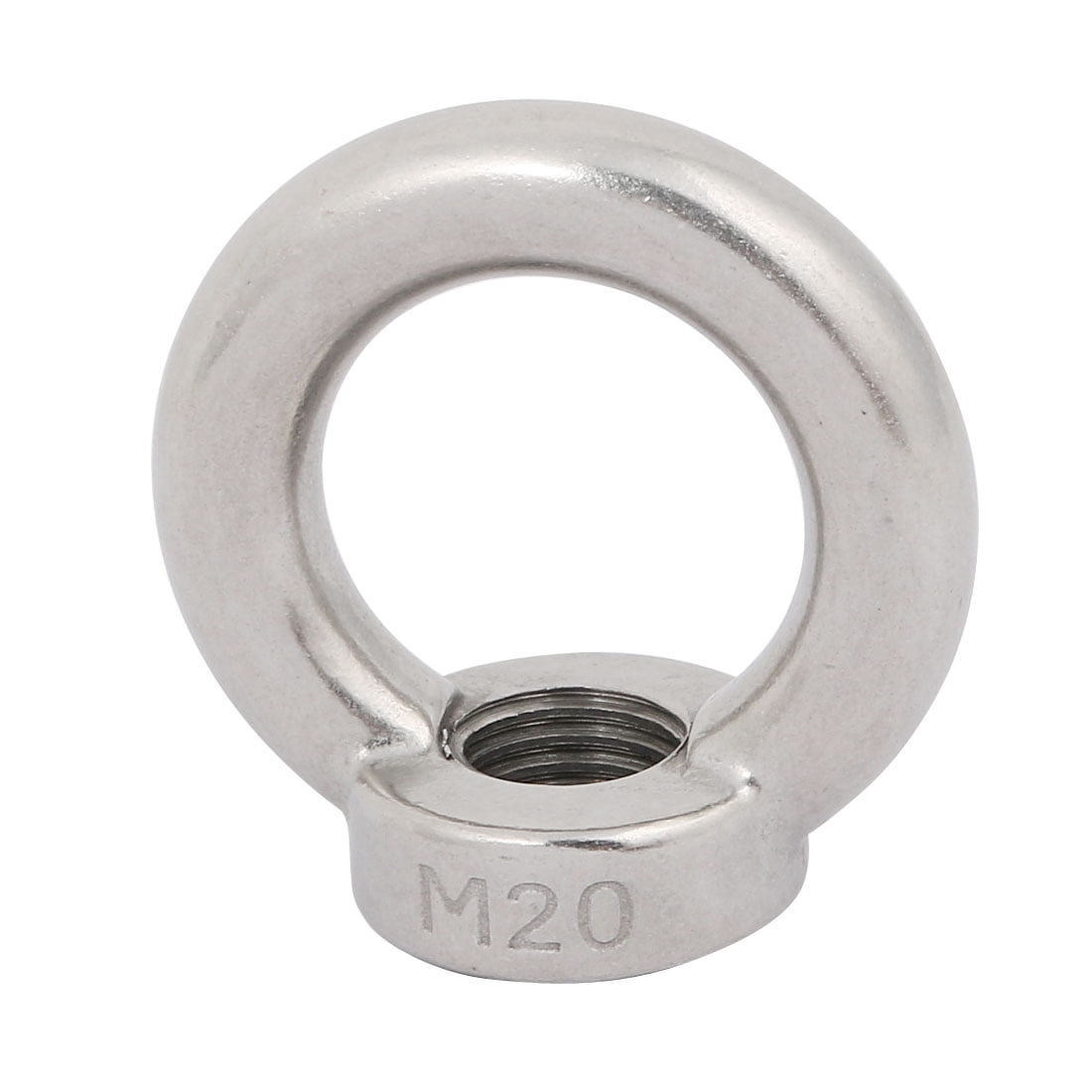Silver M5 Ring Shape Screws Bolt 304 Stainless Steel Threaded Eye Bolt Set of 2 