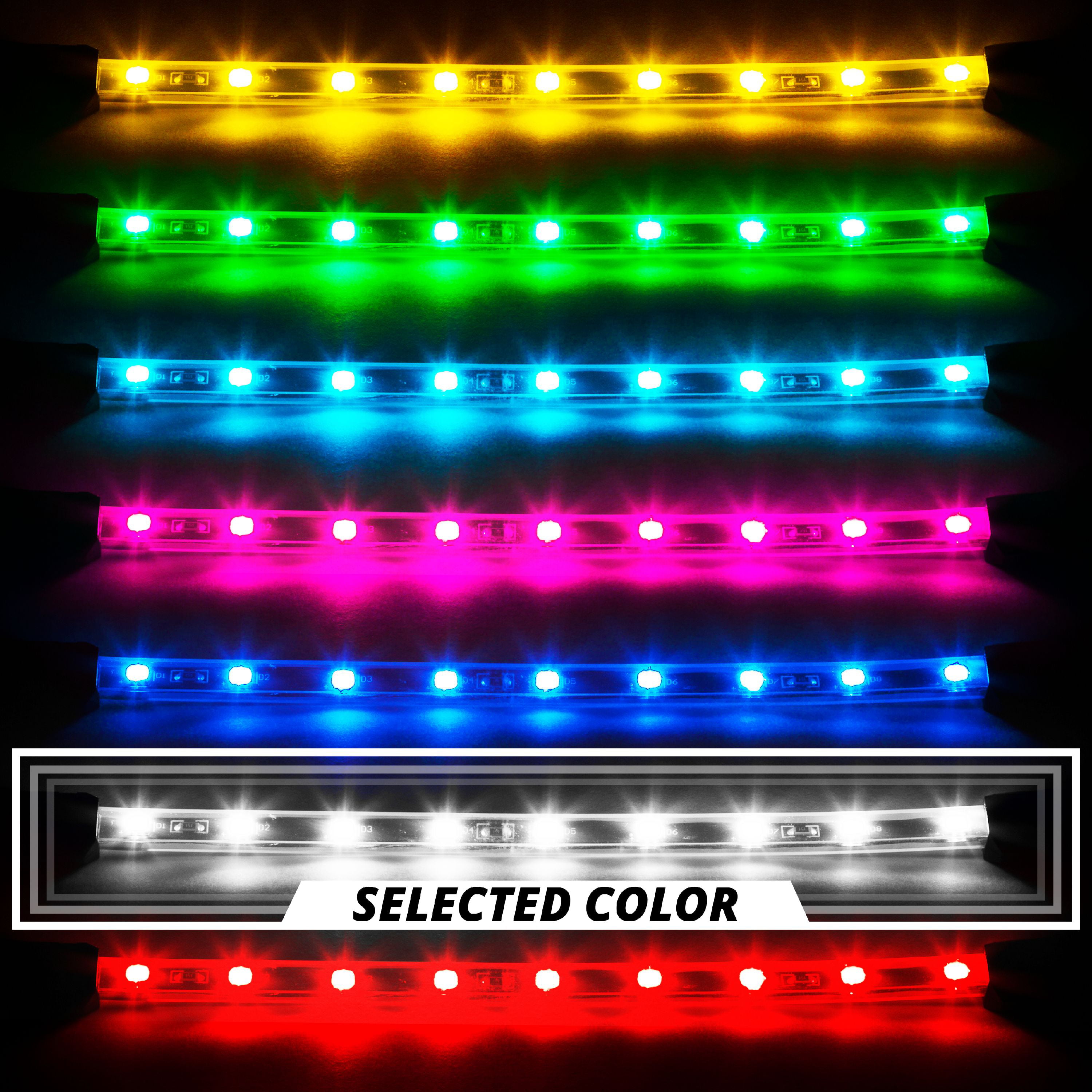XKGlow Underglow Car LED Light Strips (8 x 24 Tubes + 4 x 8 Strips),  Multiple Colors 