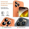 thumbnail image 2 of Liquid Silicone Case for iPhone 13 Pro Max, [Camera Protection] [Anti Fingerprint] [Wireless Charging] 4 Layer Phone Case Protective Cover, Built-in Microfiber Case Cover, 6.7", Orange, 2 of 15