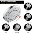 High Pressure Rain Shower Head and Hand Held COMBO, 5 Settings Rainfall