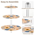 thumbnail image 2 of Cupcake Dessert Display Holder Tower Decorations For Party Wedding Birthday Anniversary Pastel Peach and Blue Floral, 2 of 8