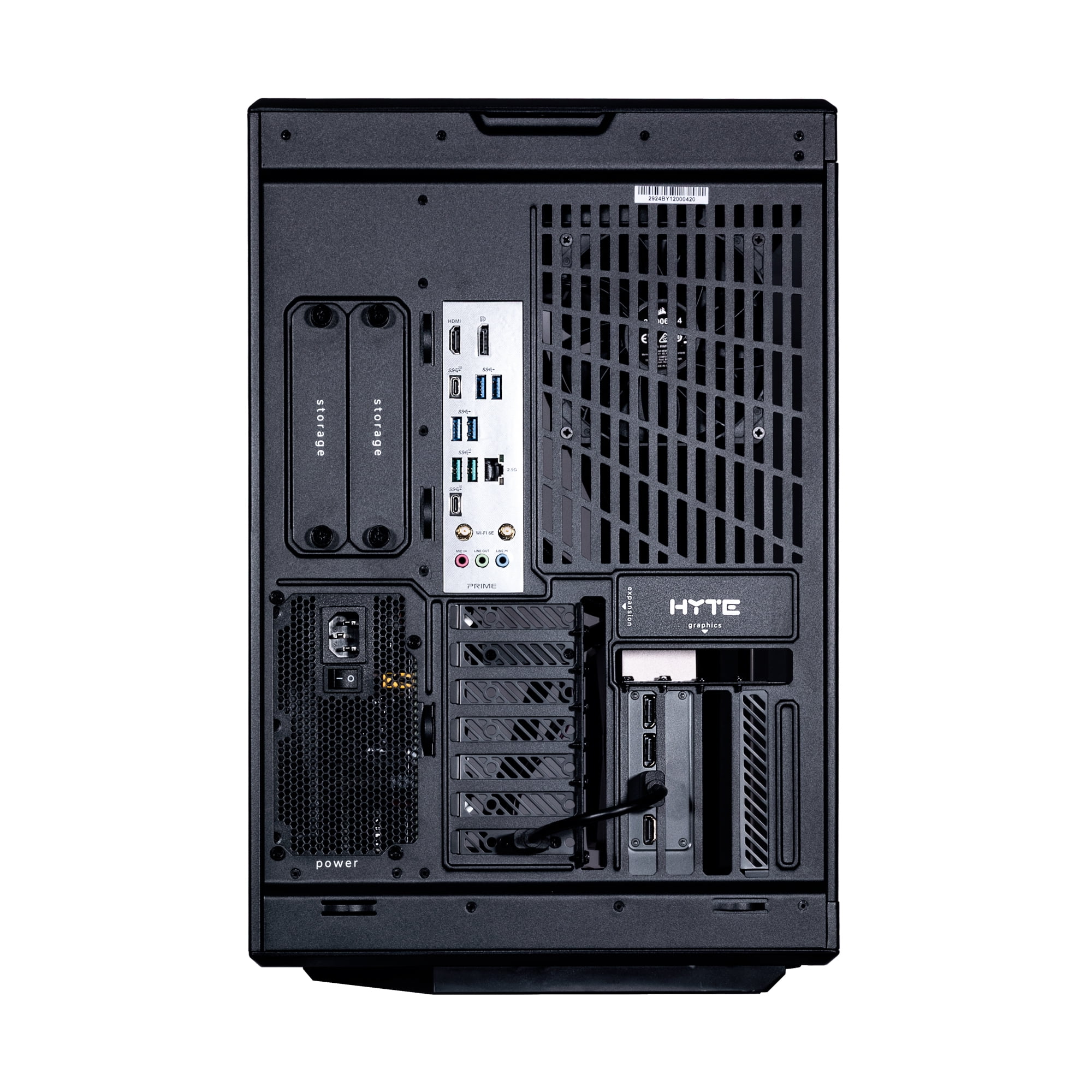 Velztorm LCD Black Praetix Custom Built Gaming Desktop PC (Intel i9-14900K, GeForce RTX 5070 Ti, 32GB DDR5, 2TB PCIe SSD, RGB Fans, 360mm AIO, 1000W PSU, WiFi 6E, Bluetooth 5.2, RJ-45, Win 11 Home)