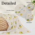 thumbnail image 3 of Cute Lemon Floral Body Pillow Cover 20 x 60 Inch Decorative Pillow Cover Farmhouse Vintage Linen Texture Lumbar Pillowcase Seasonal Rectangle Cushion Case for Couch Sofa Bed Living Room, 3 of 9