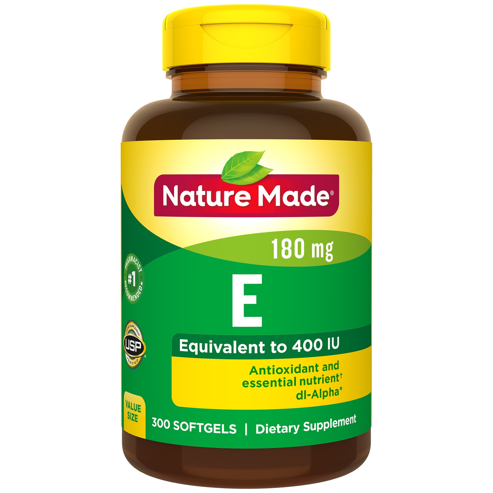 Nature Made Vitamin E 180 mg (400 IU) dlAlpha Softgels, 300 Count