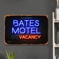 thumbnail image 2 of Placa Metal Vintage Motel Pintura Hierro Rectangular Barra Pared 30x20cm, 2 of 9