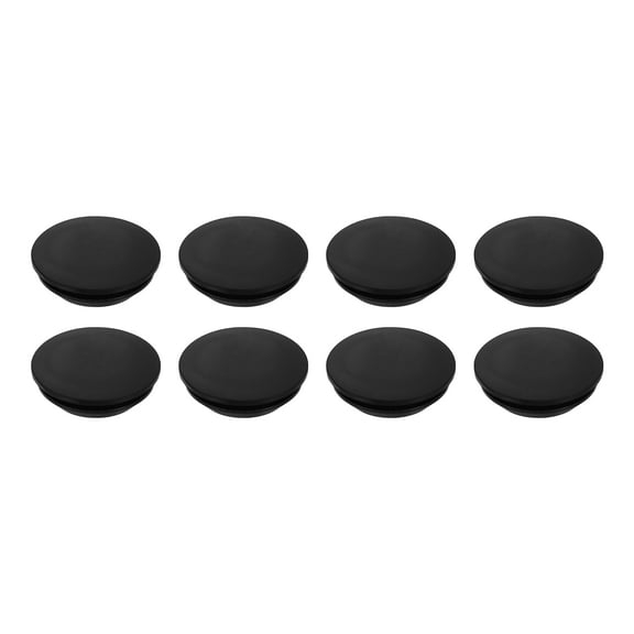 8 Pack Snug Plugs, Rubber Hole Plugs Round Soft Flexible Stopper Fit 28mm (1.1 Inch) Hole Dia., Waterproof Silicone Plug, Black