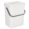 thumbnail image 4 of DINHEAROM Wall-mounted Hanging Trash Can Plastic White 1Set 9.6x7.5in, 4 of 8