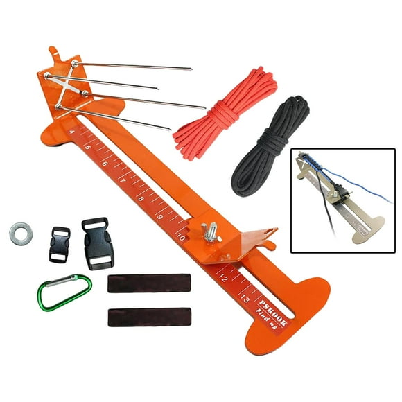 aa Bracelet Maker Kit de Herramientas Longitud Metal Weaving DIY Tool Accesorios de material acero Sólido naranja DYNWAVEMX Plantilla de pulsera de paracord