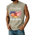 thumbnail image 2 of Iaqnaocc Pride Tank Tops Men American Flag Stars Pride T-Shirts Outfits We The People Rainbow Graphic Sleeveless Shirts Equality Tee Tops Khaki S, 2 of 4