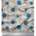 thumbnail image 1 of Soimoi Cotton Duck Fabric Dot & Rose Floral Print Sewing Fabric Yard 42 Inch Wide, 1 of 3