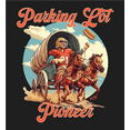 thumbnail image 2 of Parking Lot Pioneer Old West Wagon Football Cowboy Youth Black Jogger Pants-Small, 2 of 2