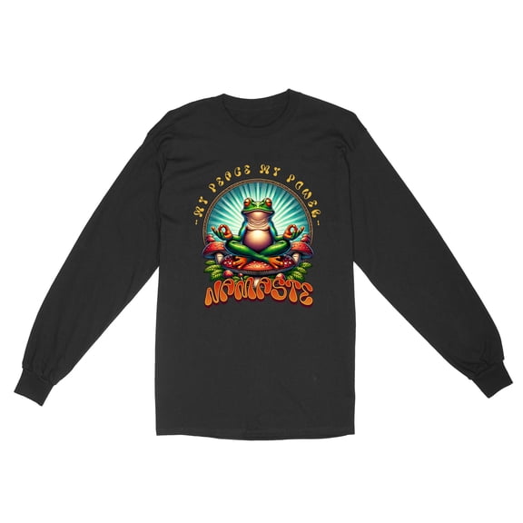 Namaste by 10001508236 Long Sleeve Crew Neck Layered Look T-Shirts (Women's)
