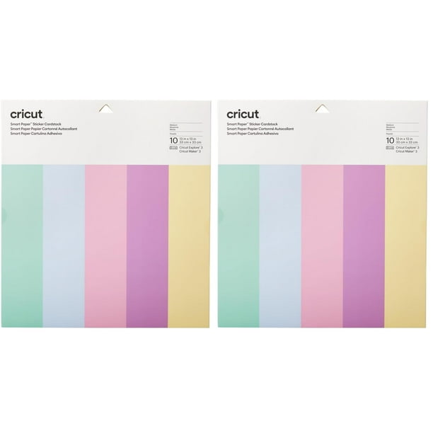 Cartulina Adhesiva para Cricut Smart Paper 10 Hojas 30,5 cm x 30,5 cm