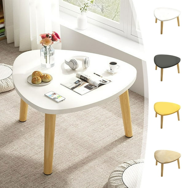 mfyjkho Mesa De Centro Triangular Curva, Mesa Auxiliar De Madera Para Dormitorio, Suelo, Balcón, Alféizar De Ventana, Mesa Auxiliar Multiusos, 1 Pieza