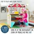 thumbnail image 2 of Lil' Jumbl Kids Play Kitchen Set with Cash Register - Wooden Restaurant Playset, 2 of 6