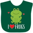thumbnail image 3 of Inktastic I Love Frogs Gift Boys or Girls Baby Bib, 3 of 4