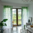 thumbnail image 2 of // Home Window Decorative Curtain  Printed Plants Sheer for Living Room  Easy to Install, 2 of 9