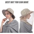 thumbnail image 5 of Head Net Hat, Safari Hat Sun Hat Bucket Hat with Hidden Net Mesh 1Pack, 5 of 6