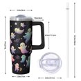 thumbnail image 2 of Halloween Skull 30 Oz Tumbler with Handle and Straw, Gothic Stainless Steel Insulated Mug, Spooky Holiday Gift, 2 of 5
