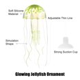 thumbnail image 3 of Unique Bargains Aquarium Jellyfish Glow Decor Fish Tank Fluorescent Jellyfish Ornament Yellow 3.2"x7.5" with Suction Cup, 3 of 6