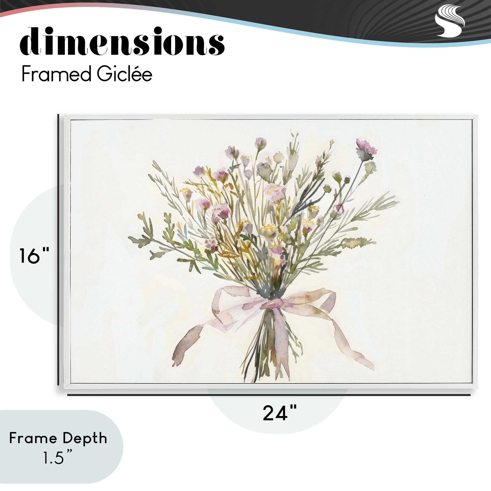 Stupell Industries Bouquet of Spring Wildflowers White Framed Giclee Art, design by Creative Studio