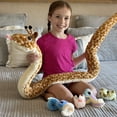 thumbnail image 4 of MorisMos 75" Giant Snake Stuffed Animal Mommy Stuffed Snake with Babies, 4 of 14