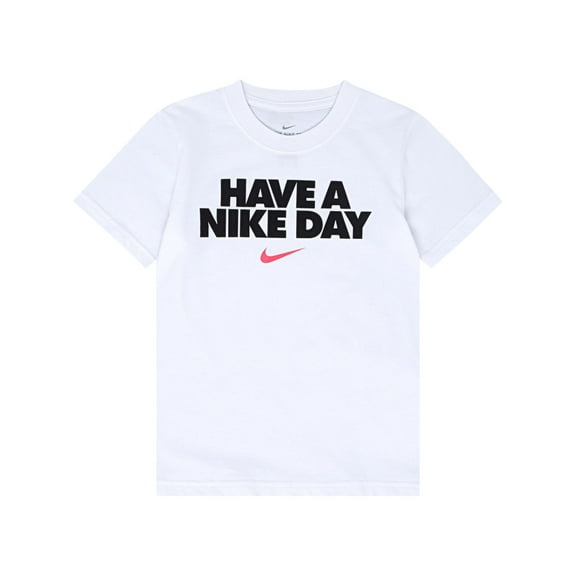 Girls White Have A Nike Day Athletic T-Shirt Work Out Tee Shirt Small (5)