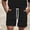 Black, variant on Mens Sweat Shorts Casual Stretch Elastic Waist Waffle Workout Gym Short 7 inch Inseam Running Short with Pocket