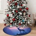 thumbnail image 5 of Sikiie Night Sky Elk 30-48 inches {designName} Print Christmas Tree Skirt Snowman Xmas Tree Skirt with Edge Christmas Decorations for Holiday Party36", 5 of 7