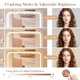 thumbnail image 4 of Tocador moderno con espejo y luces LED - Tomas de corriente y USB-C - Cajones, armario y taburete de almacenaje - Panel abatible - Perfecto para dormitorio - Color blanco, 4 of 8