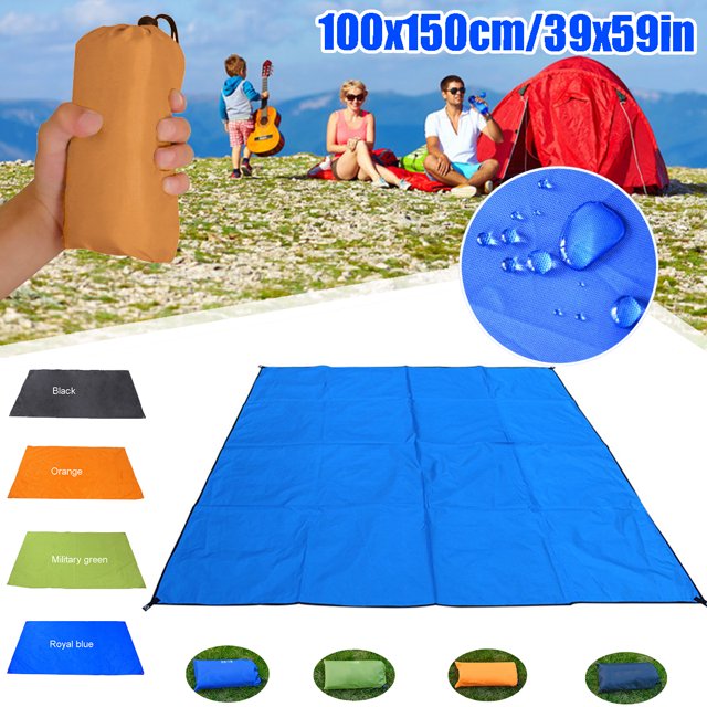 39x59 inch Outdoor Tent Sun Protection Oxford Cloth Picnic Mat Moisture Shed Cloth Waterproof Mat for Picnic, Travel, Beach