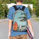 thumbnail image 4 of Easygdp Vintage Surf Van Beach Mochila Ligera de 15 Pulgadas para Estudiantes, Mochila Cómoda para la Escuela y Viajes, Correas Ajustables, 4 of 6