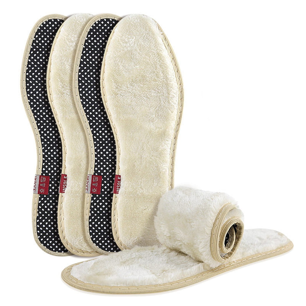 1 Pair Winter Wool Insoles Warmer Cushion Support Insert Comfortable Shoes Pads 