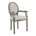 thumbnail image 3 of Modway Emanate Dining Armchair Upholstered Fabric Set of 2 in Beige, 3 of 4