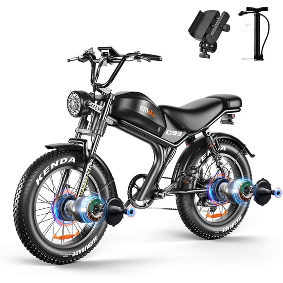 Electric Bike for Adults, Peak 3000W Ebike, Up to 35MPH & 110Miles Long Range, 48V23Ah Removable Battery,20''*4 Fat Tire Mountain Electric Bicycle,Shimano 7-Speed with Full Suspension