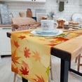 thumbnail image 2 of Fall Maple Leaves Table Runner, Linen Watercolor Plant Yellow Leaf Harvest Thanksgiving Table Runners Holiday Dining Room Kitchen Table Party Decoration 13 x 72 Inch, 2 of 3