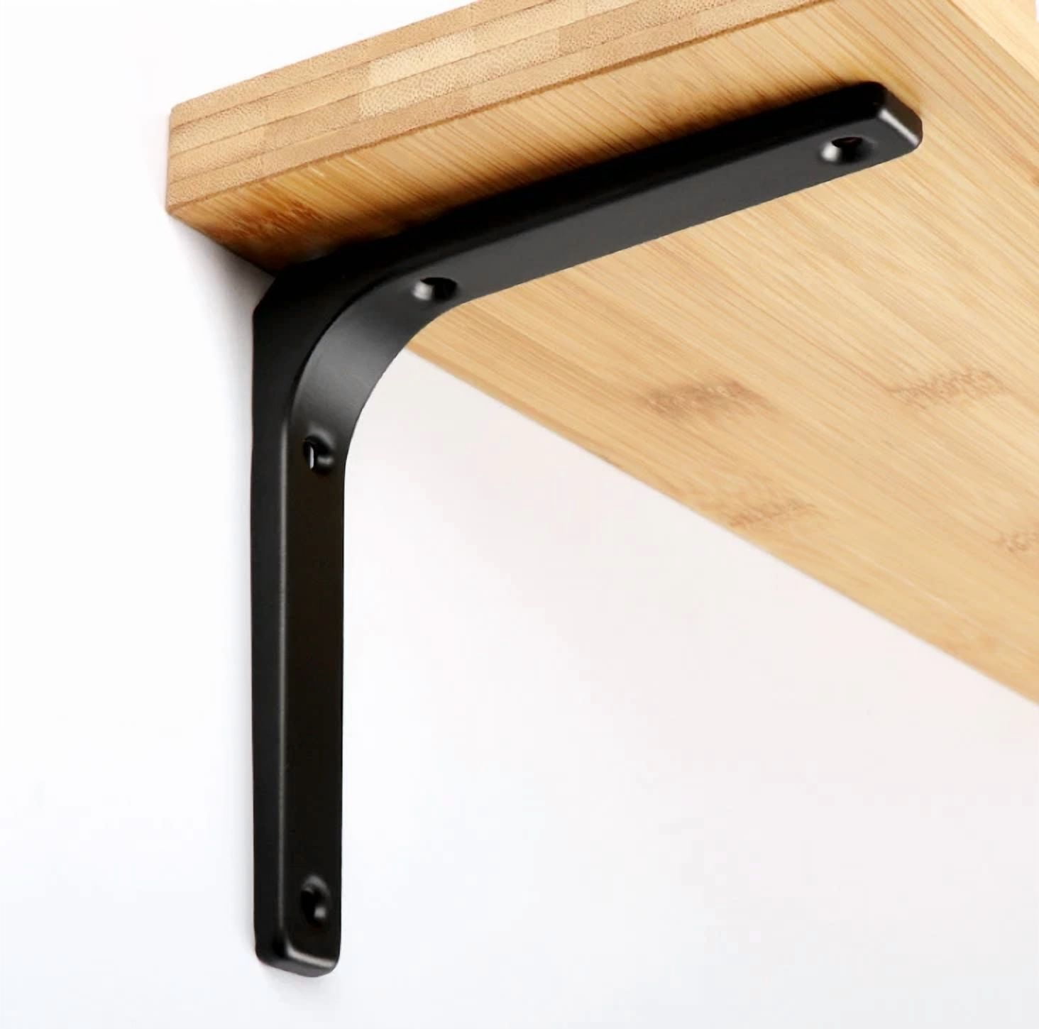 4Pcs 4Inch Stainless Steel Shelf Bracket Wall L-Shaped Fixed Hardware Bracket