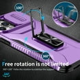 thumbnail image 4 of Allytech Shockproof Back Case for Apple iPhone 13 Pro Max, Military Grade Protective With Ring Holder Stand Compatible with Car Mount Anti-slip Hybrid Rugged Bumper Phone Cover for Men Boys -Purple, 4 of 8