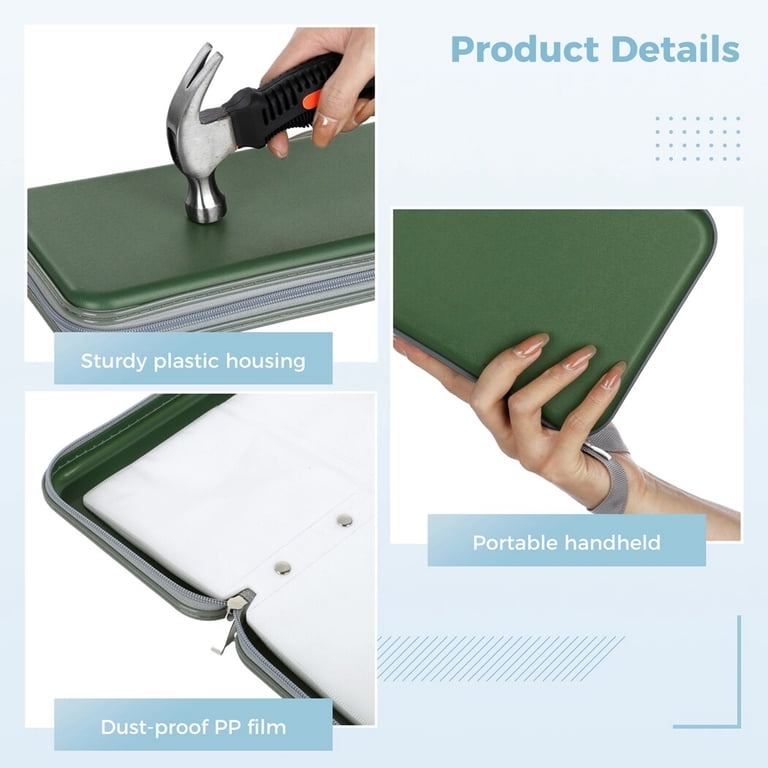 80 Capacity Plastic Disc CD/DVD Case, Hard Shell VCD Binder Wallet