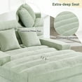 thumbnail image 6 of Harper & Bright Designs Modern Chaise Lounge Sofa, Chenille Upholstered Sofa Bed Chair with Adjustable Backrest and LED Light Strip for Living Room, Green, 6 of 18