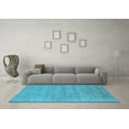 thumbnail image 3 of Ahgly Company Indoor Square Oriental Light Blue Industrial Area Rugs, 7' Square, 3 of 4