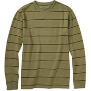 Big Men's Long-Sleeve V-Neck Stripe Knit Pullover